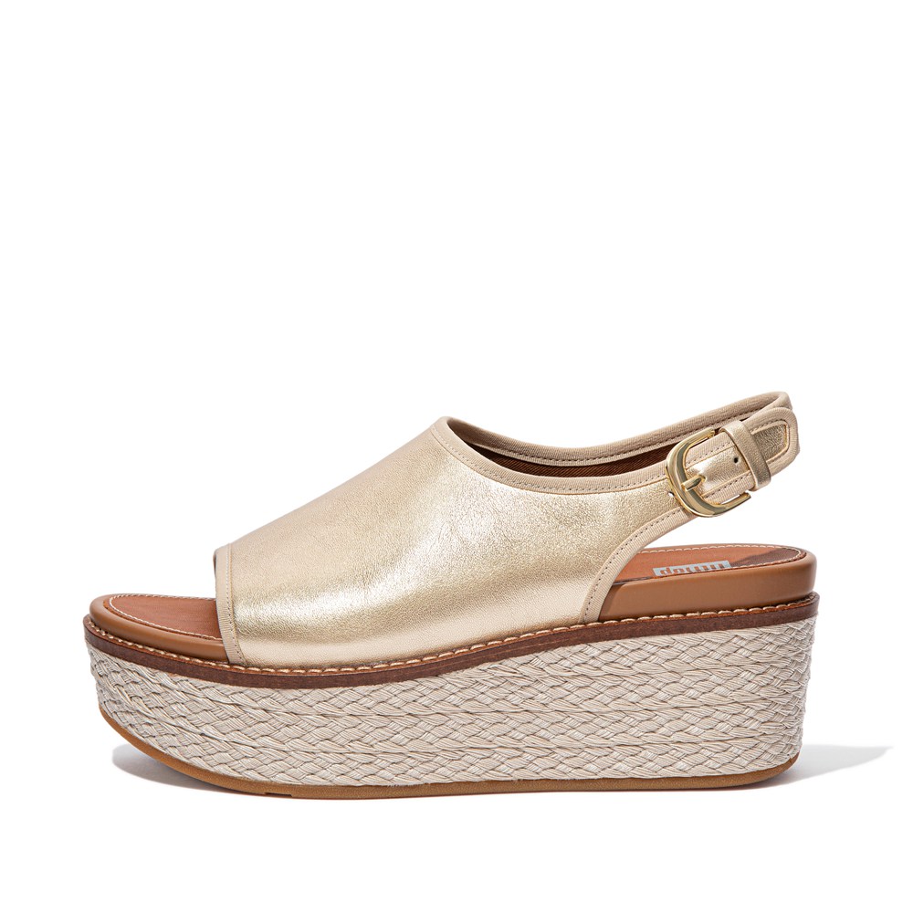 nær ved hardware motor Fitflop Danmark - Fitflop Wedge Dame Lagersalg - Fitflop Eloise  Mixed-Metallics Back-Strap Guld